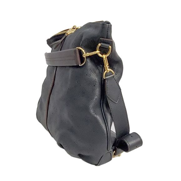 Louis Vuitton Selene MM Mahina Noir Black Tote Shoulder Bag - Picture 3 of 10